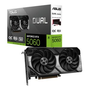 ASUS Dual GeForce RTX 5060 OC Edition 8GB GDDR7 Graphics Card ASUS Dual GeForce RTX 5060 OC Edition 8GB GDDR7 Graphics Card