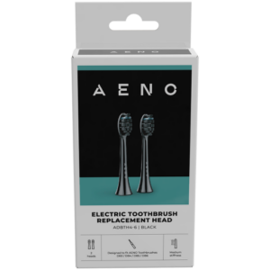 AENO Replacement Toothbrush Heads for DB3/DB4/DB5/DB6, Black, 2 pcs