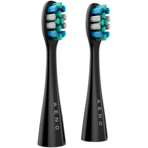 AENO Replacement Toothbrush Heads for DB1S/DB2S, Black, 2 pcs