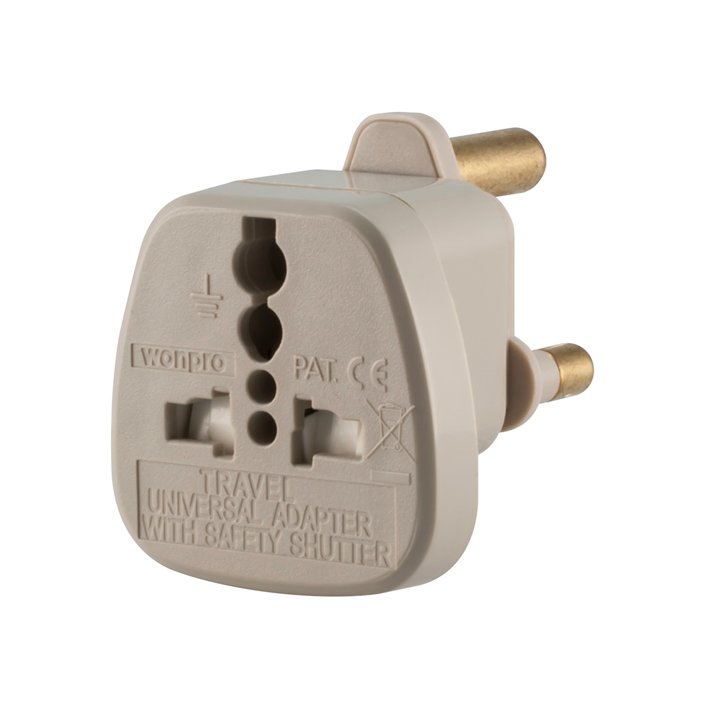BRITISH F TO SA MALE POWER ADAPTER COMPACT