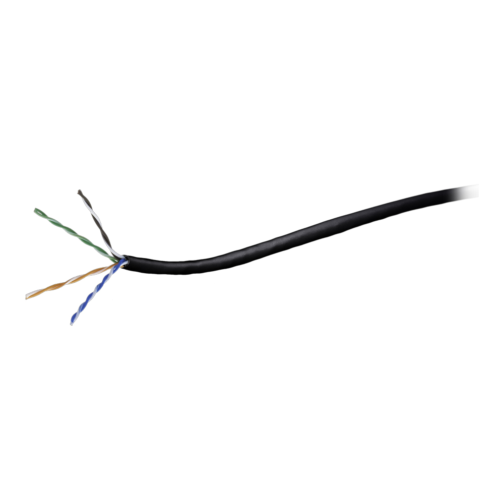 500M ROLL CAT5E SOLID NETWORK CABLE - BLACK
