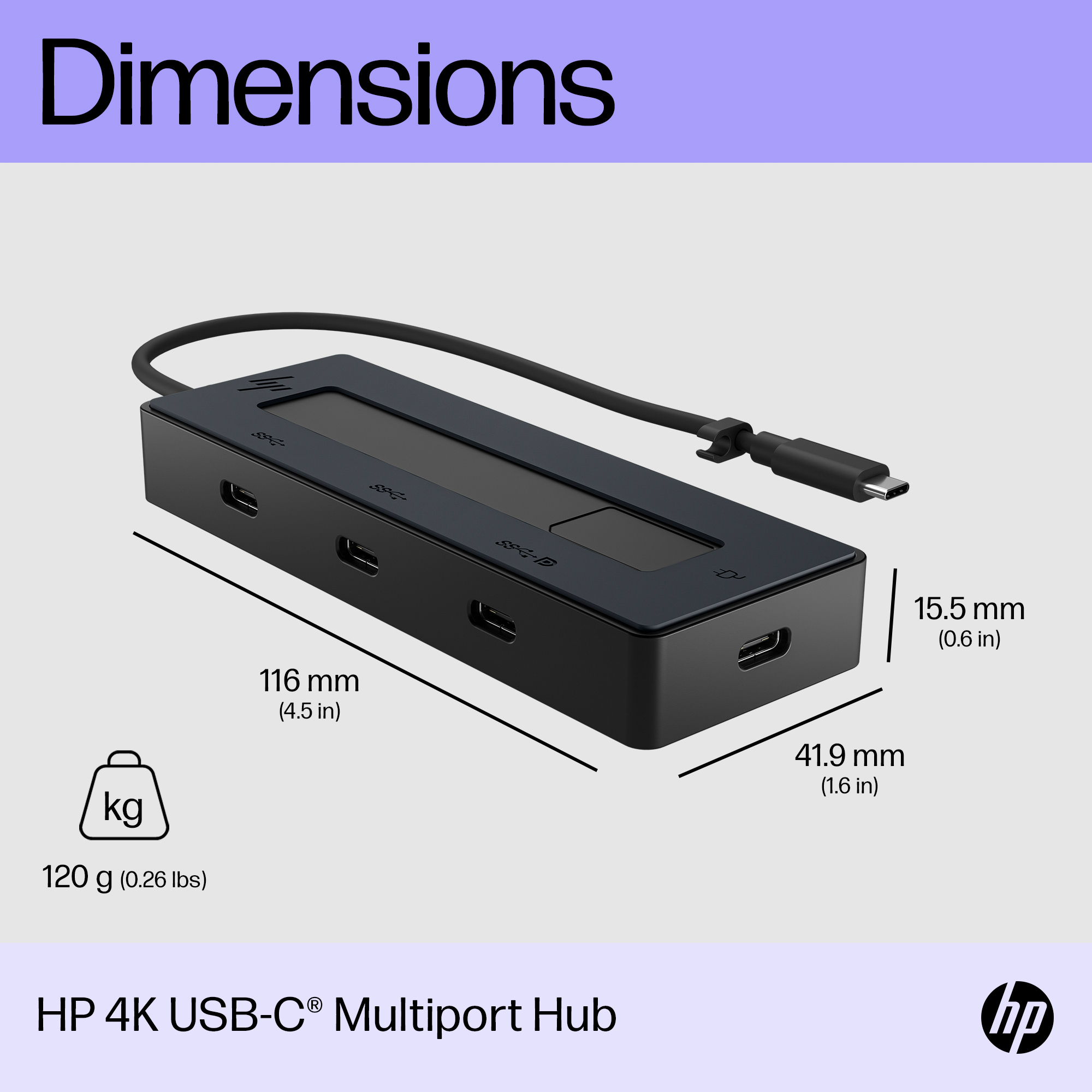 HP 4K USB-C Multiport USB Hub - Image 5