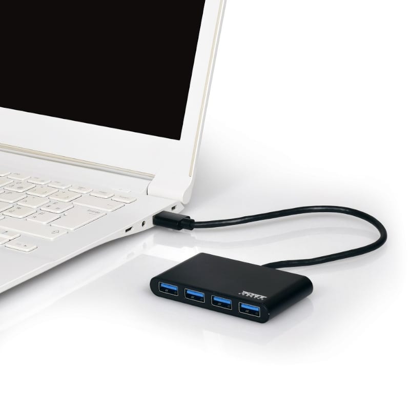 Port USB3.0 Black Plug & Play 4-port Hub - Image 2