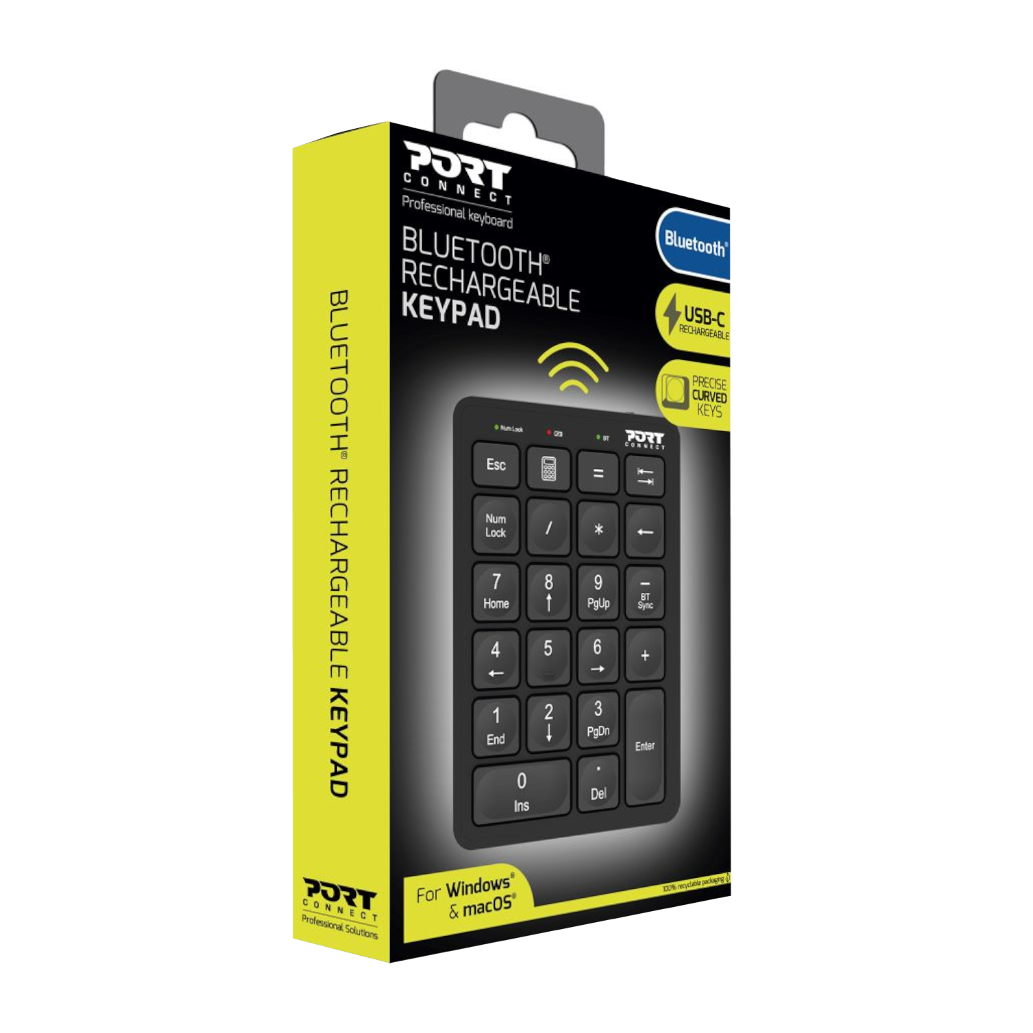Port Rechargeable Bluetooth Numeric Keypad - Image 6