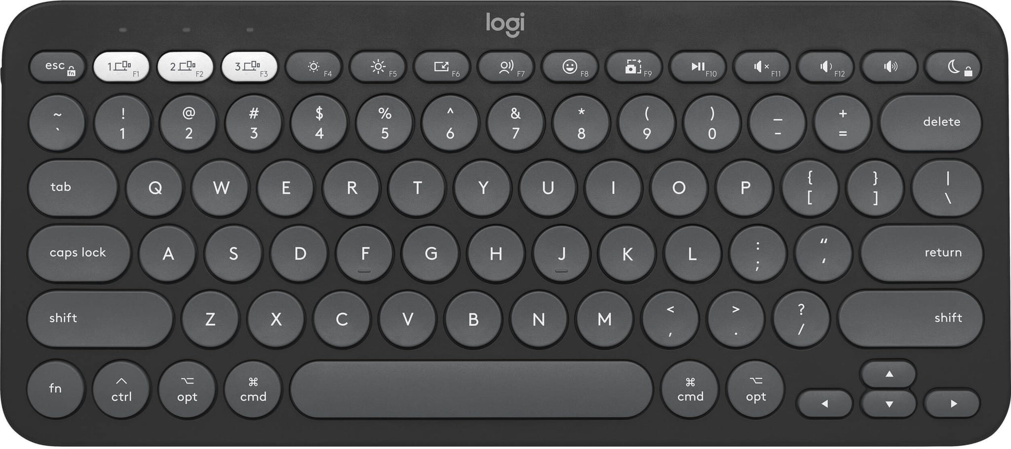 Logitech Pebble Keys 2 K380s Graphite Bluetooth Keyboard