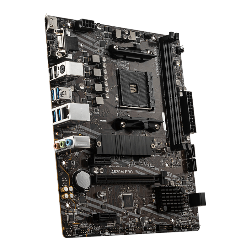MSI A520M-PRO AMD AM4 MATX Gaming Motherboard - Image 4