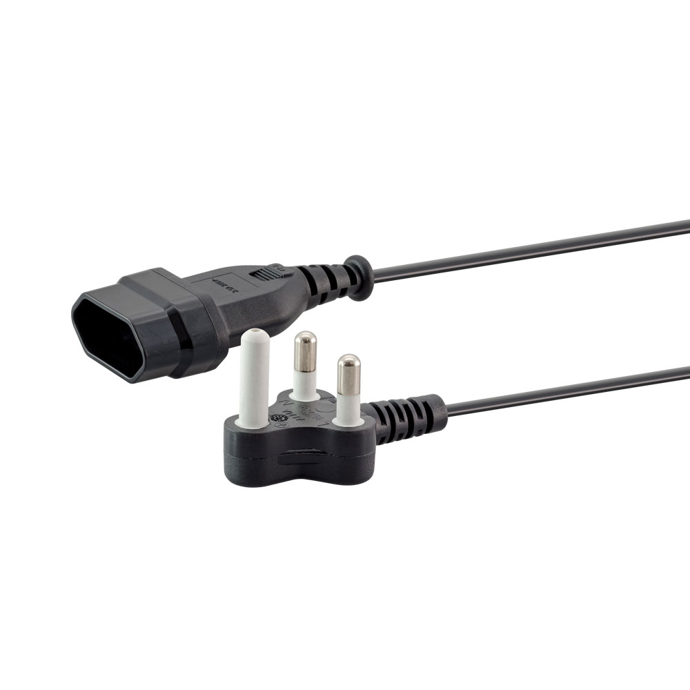 1M NORMAL PLUG TO 2-PIN EURO SOCKET