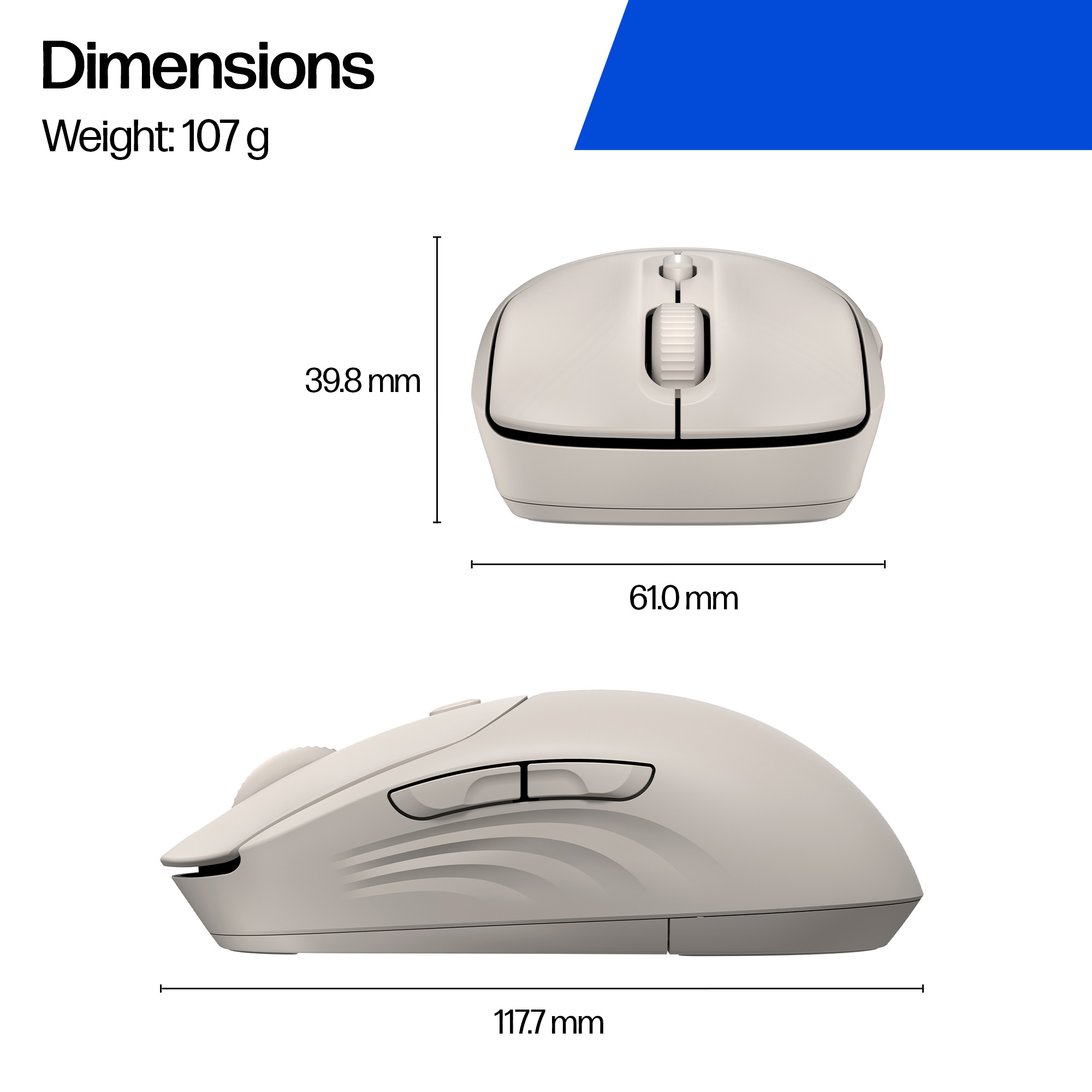 HP 400 Quiet Wireless Purple Mouse - Image 2