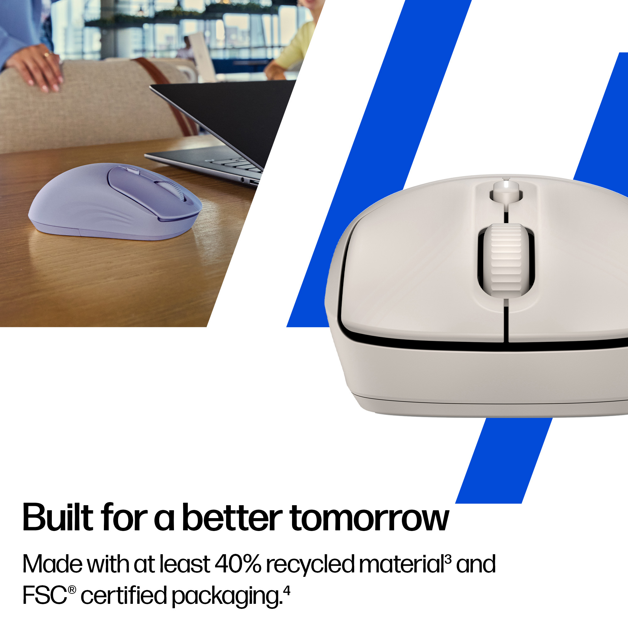 HP 400 Quiet Wireless Purple Mouse - Image 4