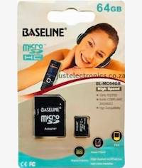 Baseline 64GB MicroSDHC CL10 Memory Card