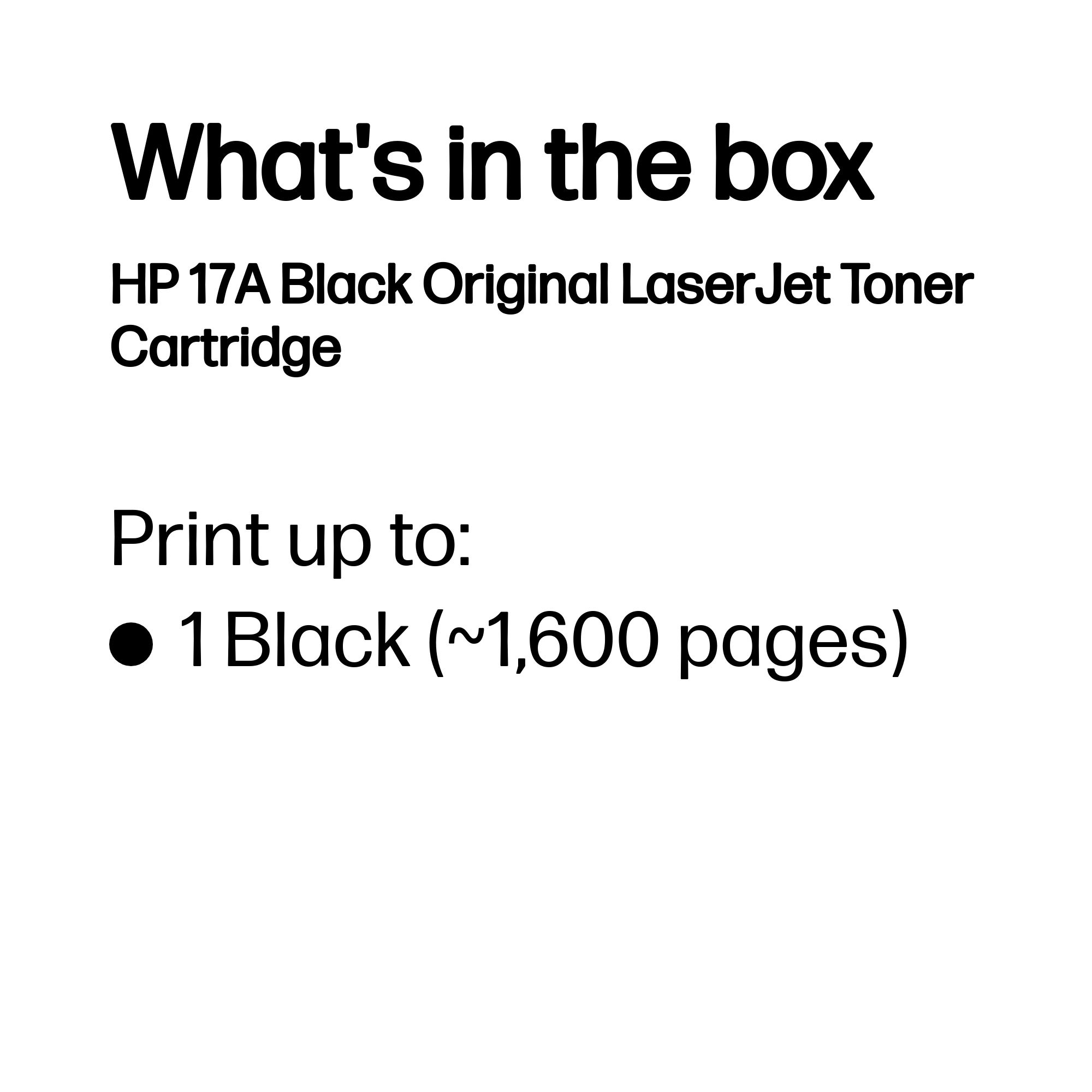 HP 17A Black Original LaserJet Toner Cartridge - Image 3