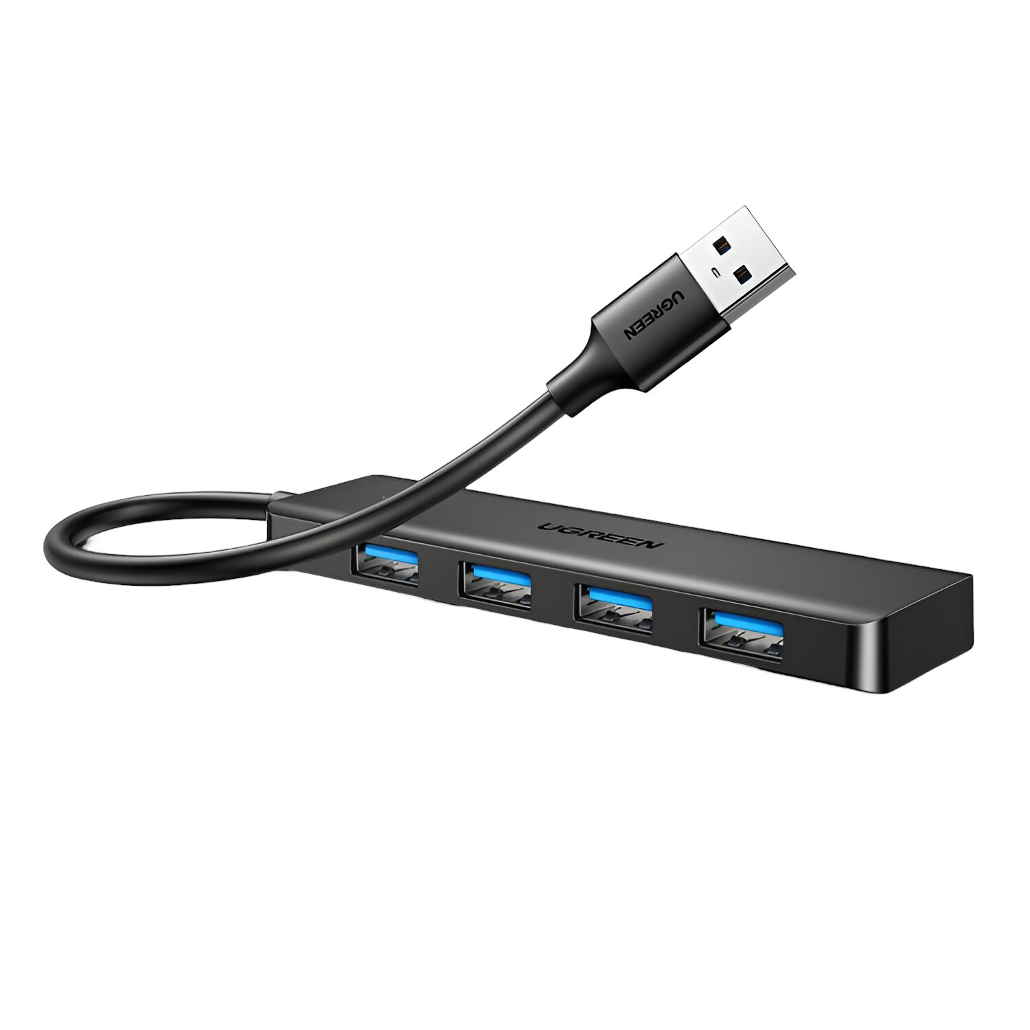 UGREEN 4-in-1 USB 3.0 Hub - High-Speed 5Gbps Data Transfer - Grey - Image 4