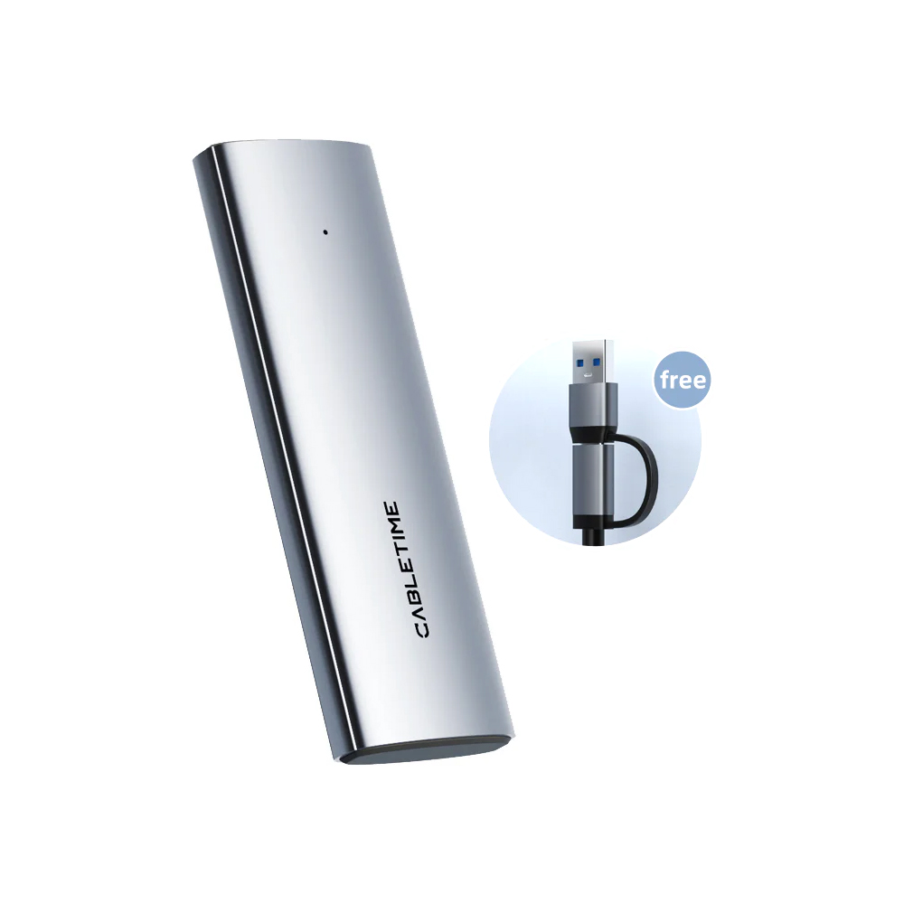 CT - 10GBS USB C TO NVME / SATA M.2 SSD SP-GREY