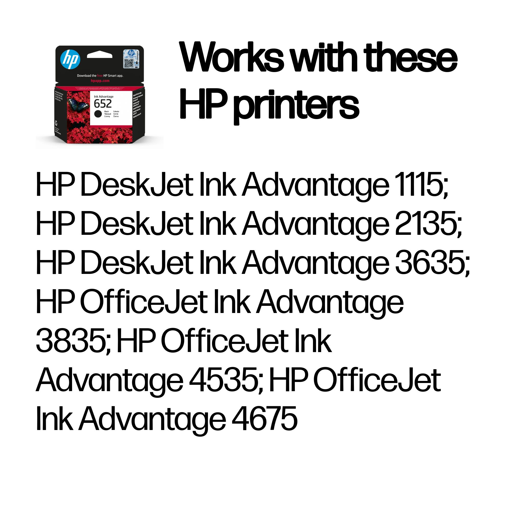 HP 652 Black Ink Cartridge - Image 2