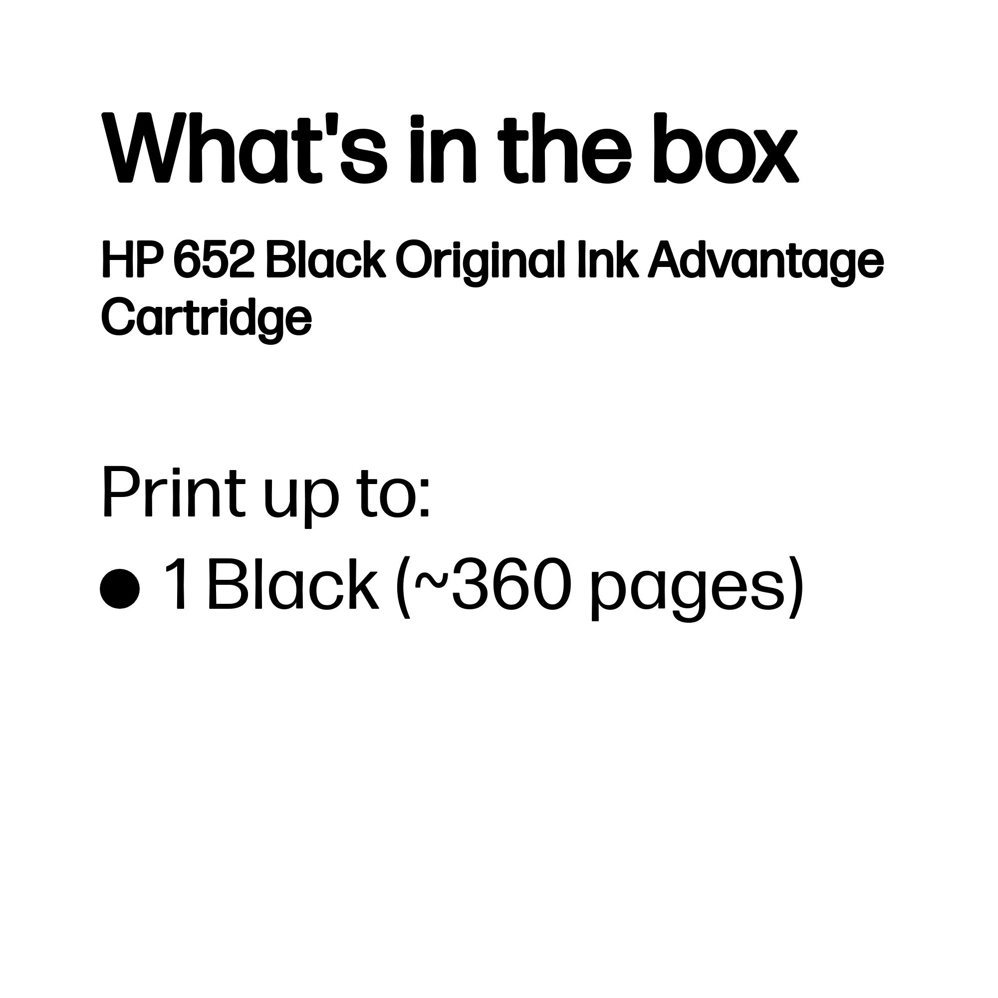 HP 652 Black Ink Cartridge - Image 3