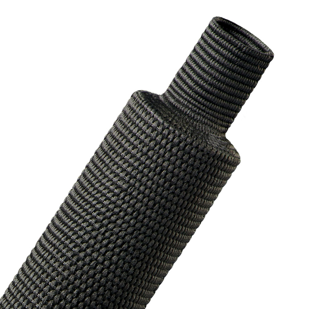 1M HEATSHRINK FABRIC 40MM TO 20MM BLACK(H2F1.58BK)