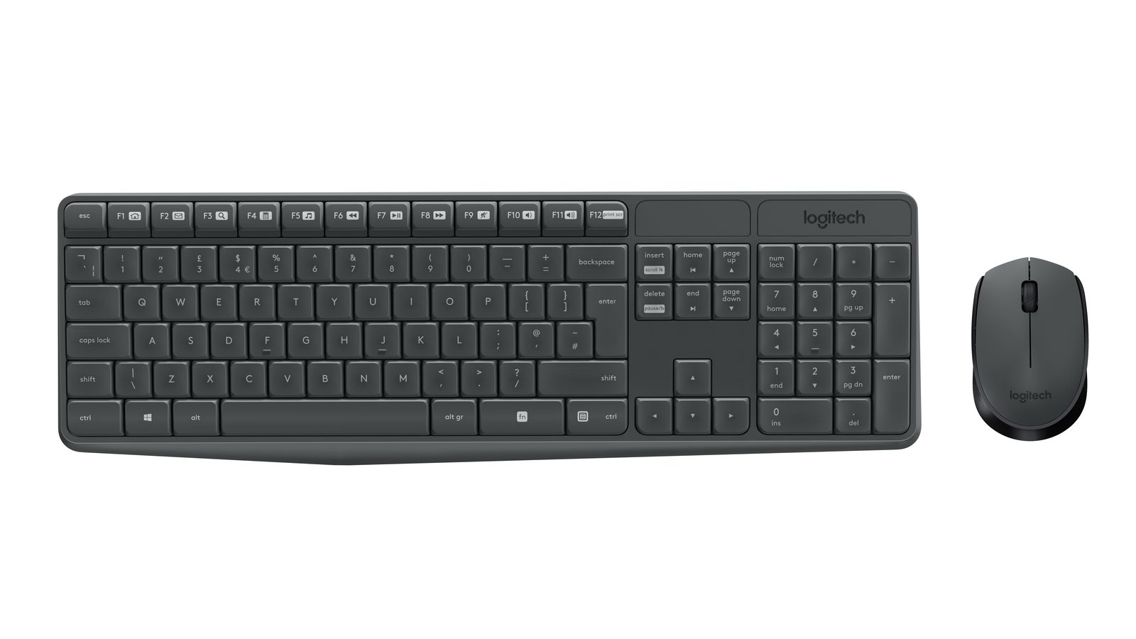 Logitech MK235 - Wireless Keyboard and Mouse combo - Graphite - USB