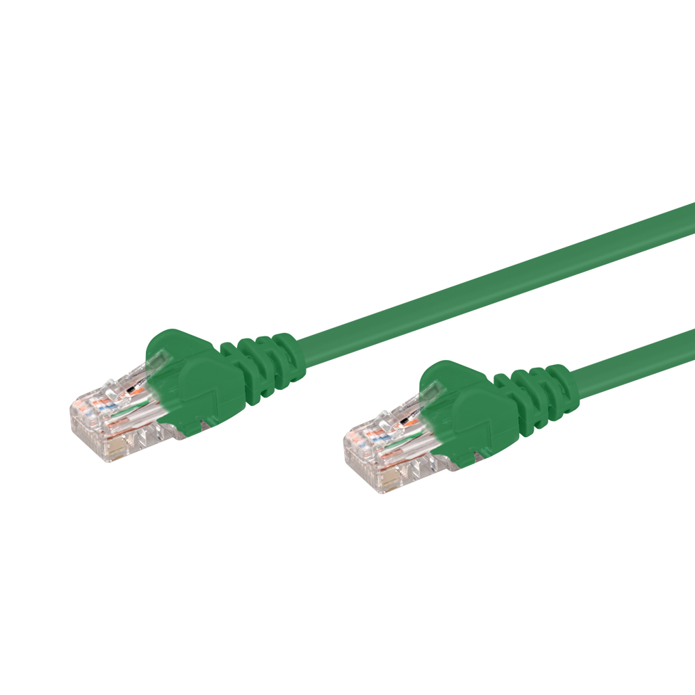 1M CAT5E MOULDED FLYLEAD - GREEN