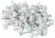 Noble 6mm White 100 Pieces Round Cable Clips