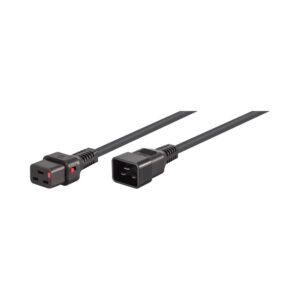 2M C19 F TO C20 M LOCKABLE POWER CABLE BLACK