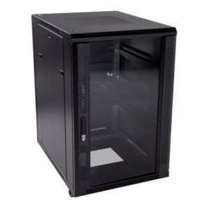 15U 600X600MM, 2 FANS, 1 SHELF, GLASS DOOR