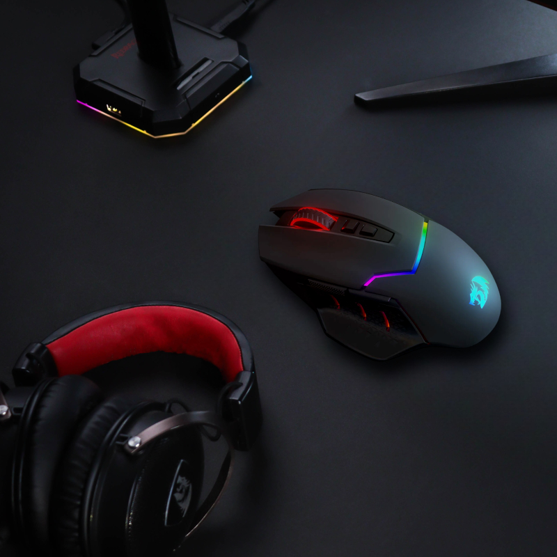 REDRAGON Mirage Pro 8000DPI RGB Wireless Gaming Mouse - Black - Image 6
