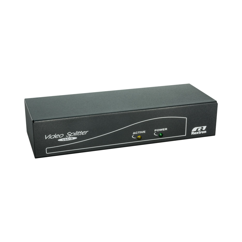 REXTRON VIDEO SPLITTER-1IN,8OUT 350 MHZ,METALCASE