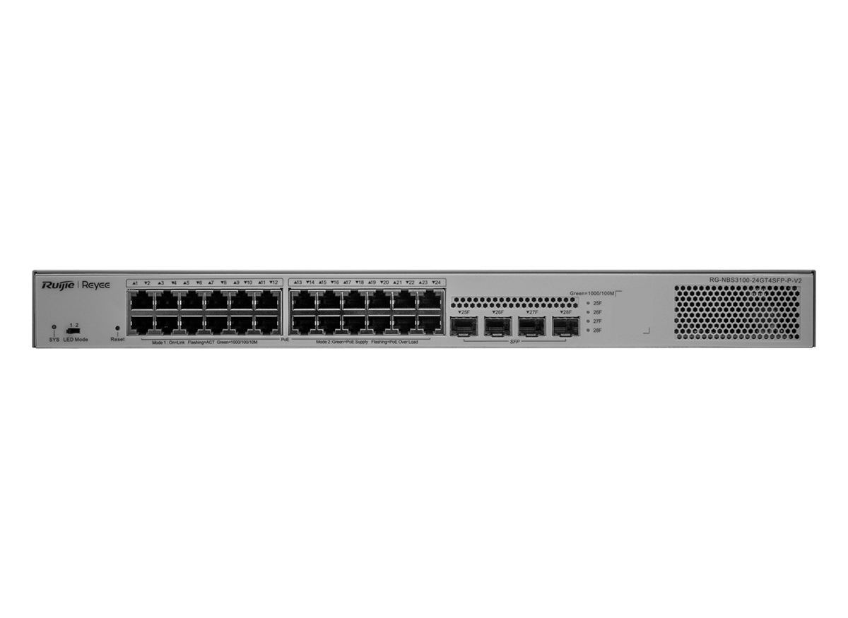 Reyee 24 Port Gigabit PoE 370W 4SFP Layer 2+ Smart Managed Switch