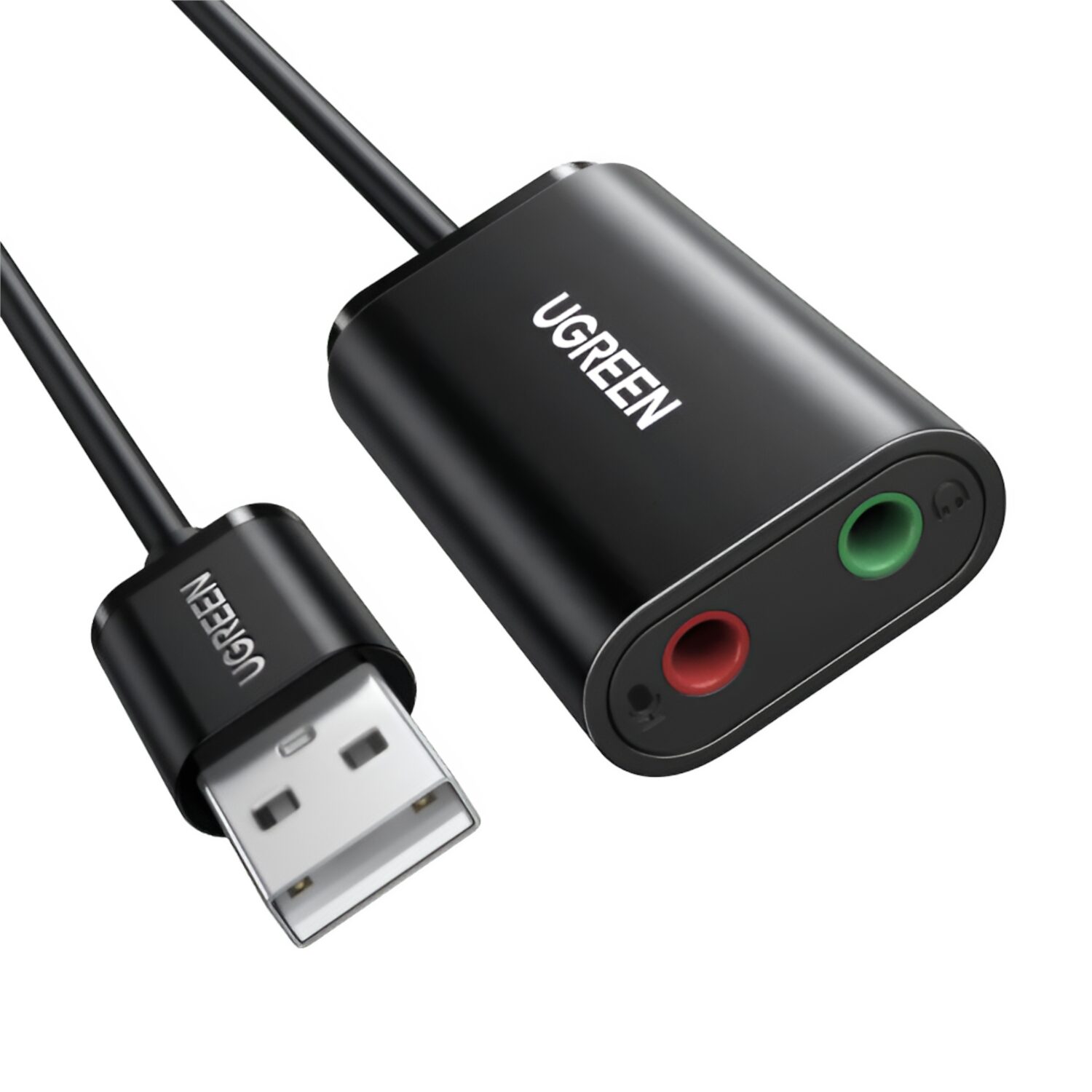UGREEN USB to 3.5mm External Stereo Sound Adapter - Black - Image 2