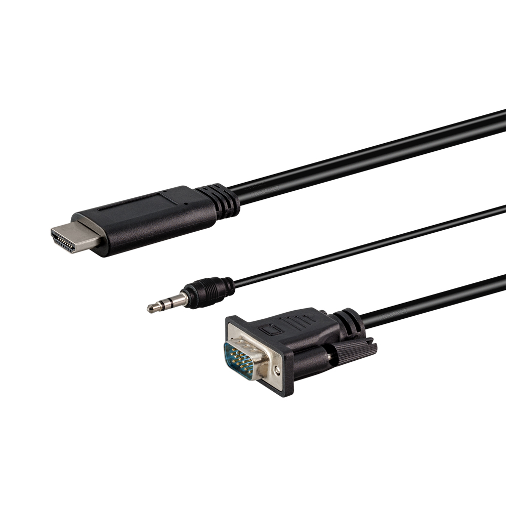 1.8M HDMI MALE TO VGA MALE WITH AUDIO CABLE..
