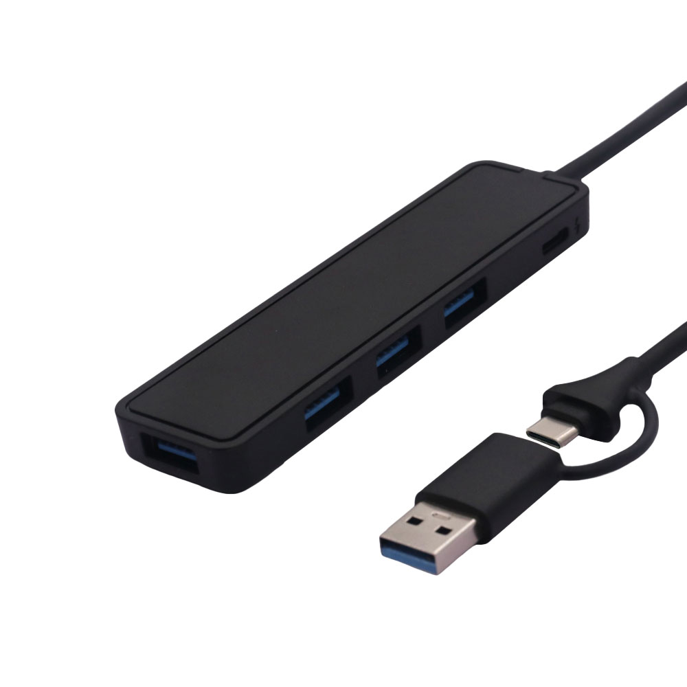 USB C+USB3.0(2IN1)TO USB3.0HUB 4PORTS PE BAG