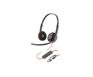 HP Accesories Poly Blackwire 3220 Stereo USB C HeadSet +USB C/A Adapter