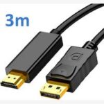 UniQue 3 Meters 4K UHD DisplayPort To HDMI Cable